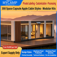 Maison préfabriquée modulaire de la marque Mantianxing, certifiée SGS, cabine capsule spatiale en alliage d'aluminium, maison mobile avec balcon pour usage en hôtel-resort