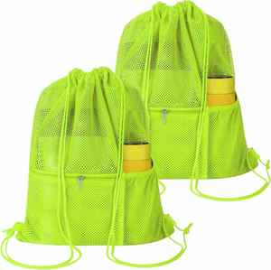 Sac de pickleball, sac à dos personnalisé en filet avec cordon de serrage, sac de sport et de gym pliable pour l'école, le shopping, le yoga, la plage et la natation pour enfant - Product Image 1