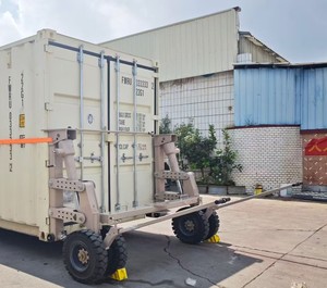 Chariot de récipient d'expédition jusqu'à 50 tonnes par ensemble mécanique non motorisé avec le dispositif de levage hydraulique - Product Image 5