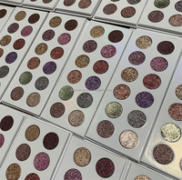 Palette de fards à paupières en papier cartonné scintillant, 12 couleurs métalliques chatoyantes, effet diamant, couleur métallique, paillettes scintillantes