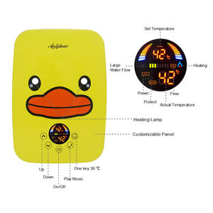 Calentador de agua eléctrico instantáneo de 8000W y 220V, con temática musical para niños, una tecla, 38 <span class=keywords><strong>grados</strong></span> centí<span class=keywords><strong>grados</strong></span>, seguro, impermeable, plástico, hogar, Inglés - Product Image 6