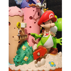 Sculpture de dessin animé <span class=keywords><strong>Mario</strong></span> Dream <span class=keywords><strong>Studio</strong></span> Yoshis Island Diorama Statue en résine - Product Image 2