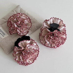 Pinzas de Pelo de Plástico con Flores Grandes Estilo Hawaiano para Niñas, Venta al Por Mayor, Ecológicas - Product Image 3