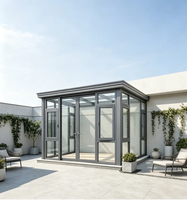 Panneau en verre trempé résistant aux intempéries, durable, moderne, à haute transmission lumineuse pour une détente familiale toute l'année