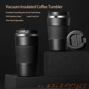 Tumbler da Caffè in Acciaio Inox 380ml / 510ml <span class=keywords><strong>con</strong></span> Coperchio, Tazza da Viaggio a Doppia Parete 304, Personalizzabile <span class=keywords><strong>con</strong></span> Logo - Product Image 5