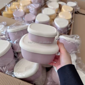 Contenitore per Alimenti in Silicone di Grado Alimentare con Coperchio Sigillato 600ML, Portatile per <span class=keywords><strong>Casalinghe</strong></span>, Campeggiatori, Viaggiatori, Utenti di Palestra - Product Image 2