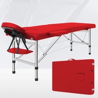 Lit de massage pliable portable à hauteur réglable Lit de table d'infusion ambulatoire de médecine traditionnelle chinoise