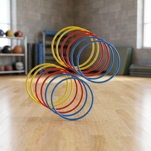 Meilleur prix Anneaux Hula moulés en plastique durable Cerceaux Genouillères plates de gymnastique pour anneaux de boxe - Product Image 2