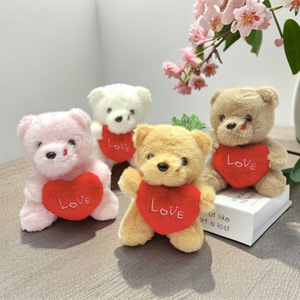 Vente en gros : Mini-ours en peluche de 13 cm tenant un cœur, jouets en peluche, ours en peluche marron, petites poupées en peluche, directement de l'usine - Product Image 5