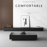 Meuble TV rétractable contractuel moderne et support pour chambre ou appartement Meuble de salon à panneaux en bois