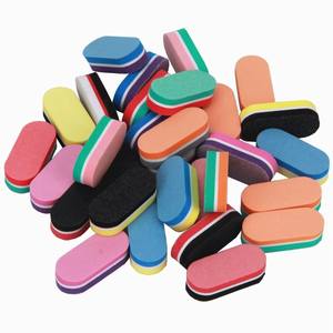 Mini 4.5*2*1.2cm tırnak törpüsü sünger 100/180 Mix renk tırnak bakım salonları için parlatma için tırnak tamponu çift yan manikür aracı - Product Image 1