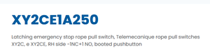 สวิตช์หยุดฉุกเฉินแบบดึงเชือก MS-Telemecanique รุ่น XY2CE1A250 ของแท้ใหม่เอี่ยมพร้อมส่ง - Product Image 2