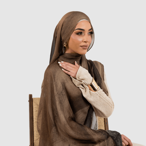 Customizable Logo Muslim <b>Print</b> Modal Hijab 4-Season Ladies Wear Customizable Breathable <b>Islamic</b> Soft Stretchy Elegant - Product Image 1