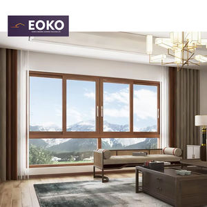 Eoko <span class=keywords><strong>หน้าต่าง</strong></span>บานกระจกอลูมิเนียมบานเปิดด้านนอกตัวทำลายด้วยความร้อนสำหรับโรงแรมห้องนอน - Product Image 1