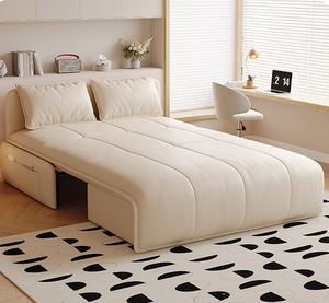 Lit intelligent de style moderne en gros - Lit double en tissu doux avec tiroir de rangement pour appartement, salon et chambre à coucher MQ1242 Tissu doux - Product Image 4