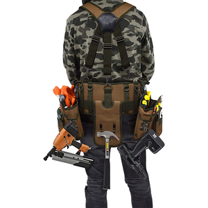 Gardener Carpenter <strong>Tool</strong> Pouch Heavy Duty Construction Combo Apron <strong>Tool</strong> Bag Adjustable <strong>Tool</strong> <strong>Belt</strong> Suspenders Zipper Portable - Product Image 6