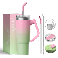 Gobelet isotherme portable de voyage en plein air de 40 OZ avec logo personnalisé, tasse à café pour gravure au laser
