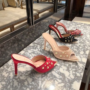 Fábrica al por mayor verano nuevo encaje tobillo Correa Ultra alto tacón puntiagudo Stilettos champán moda Sexy <span class=keywords><strong>zapatos</strong></span> de fiesta para mujeres - Product Image 6