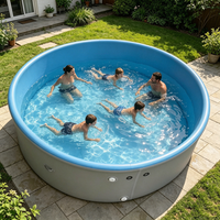 Piscine gonflable rectangulaire InflaToGo en PVC, 15 cm d'épaisseur, pliable, robuste, géante, taille personnalisée, pour usage extérieur et domestique
