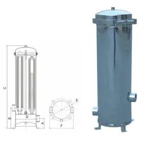 ss 316 sanitary cartridge filter housing multi cartridge PP filter housing