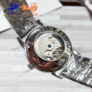 Montre mécanique de luxe pour homme Longnes, modèle original 8051, en acier inoxydable, squelette, tourbillon automatique, bracelet quartz, tendance - Product Image 6