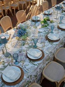 <span class=keywords><strong>Nappe</strong></span> d'été en tissu <span class=keywords><strong>polyester</strong></span> à motif floral fantaisie pour événements, hôtels, taille personnalisée, pour la décoration de mariage - Product Image 5