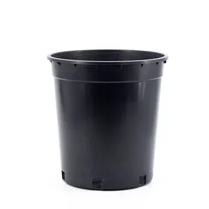 Low Price Promotion Durable 1 To 25 Gallon Black Plastic Planter Plant Flower Seedling Nursery Pots