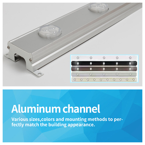 Profilé en <span class=keywords><strong>aluminium</strong></span> pour éclairage LED, rail pour éclairage LED à points de pixels, 20MM 25MM 30MM 40MM 50MM - Product Image 2