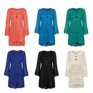 ملابس سباحة نسائية من إيهانكينج بتصميم شبكي مفرغ، قطعة واحدة بلون موحد وأكمام طويلة، بيكيني مثير للشاطئ، مصنوع من البوليستر/القطن، قابل للتنفس - Product Image 6