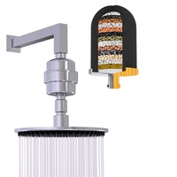Filtre de douche à 15 étages pour l'eau dure, chrome avec vitamine C, filtre à eau de douche KDF