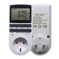 220V 24 horas cíclico programable temporizador interruptor de cocina temporizador Digital interruptor Reino Unido EE. UU. Enchufe DE LA UE