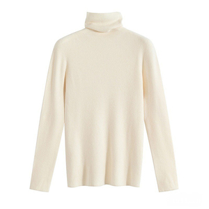 Suéter de Cuello Alto sin Costuras de Cachemira y Seda para Otoño, Suéter de Moda para Mujer, Color Sólido, Capa Base de Punto, Suéter Ajustado Personalizado - Product Image 3