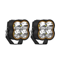 Nouveau projecteur LED Quad Clover 4 pouces 15000LM 12V-24V DC avec DRL séquentiel, lampe de travail tout-terrain pour montant A, garantie 3 ans