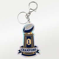 Porte-clés personnalisé en acrylique avec broderie en feutre, breloque de sac de luxe, vente en gros, design exclusif, pour le jour du match EYD