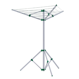 Étagère à linge <span class=keywords><strong>pliable</strong></span> en aluminium avec 3 bras, 1-15M, ligne à vêtements d'extérieur, support de séchage rotatif - Product Image 6