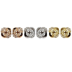 Prix d'usine, haute qualité, boucles d'oreilles solitaires vintage en or blanc massif 18 carats avec diamant véritable pour femme, fiançailles, mariage, fête - Product Image 4