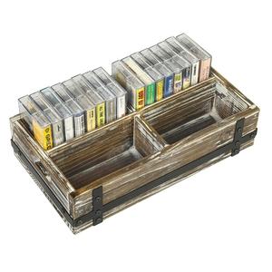 Caja <span class=keywords><strong>de</strong></span> audio retro <span class=keywords><strong>de</strong></span> madera, caja <span class=keywords><strong>de</strong></span> almacenamiento <span class=keywords><strong>de</strong></span> cinta Vintage para libros - Product Image 2