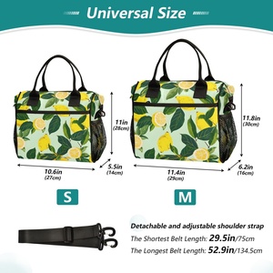 Hawaiian Wholesale Custom Fresh Lemon Design Reusable Insulated Cooler Bag Thermal Zipper Cool Lunch Bag for Picnic - Product Image 2