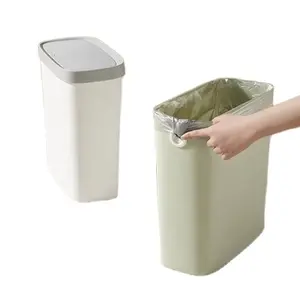 Desain sederhana grosir tempat sampah plastik persegi panjang wadah untuk rumah tangga kantor kamar mandi tempat sampah untuk penggunaan dalam ruangan