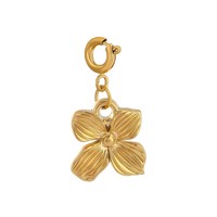 Pendentif DIY en Acier Inoxydable 316L Plaqué Or 18K pour Filles Libellule Cheval Insecte Fleur Série Collier Zircon Bijoux à la Mode