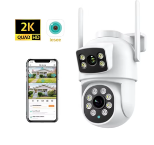 Telecamera di Sicurezza ICsee 2K 4MP con Doppio Obiettivo WIFI PTZ a 360°, Telecamera di <span class=keywords><strong>Sorveglianza</strong></span> Esterna Impermeabile con Doppio Obiettivo WIFI - Product Image 1