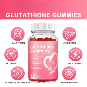 Gmp חלאל צמחוני l-glutathione gummies העור הלבנה קולגן תוספי חמצון תוספי מזון לנשים - Product Image 4