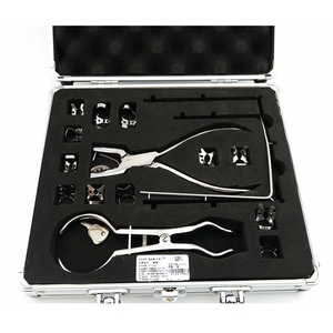 Kit d'instruments de barrage dentaire poinçon de barrage en caoutchouc acier inoxydable non revêtu - Product Image 1