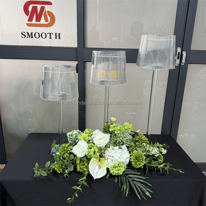 SMOOTH 8 Arms Crystal Pillar Candlestick Clear Glass Table Centerpiece <b>Candle</b> <b>Holder</b> - Product Image 5