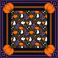 Alas Mahjong Pesta Halloween, Alas Meja Peredam Kebisingan Karet Tahan Lama, Edisi Terbatas, Penutup Meja Anti Selip dan Senyap
