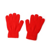 Mitaines sans doigts en acrylique unies pour garçons et filles, gants tricotés mi-doigts pour hommes et femmes, idéaux pour l'hiver