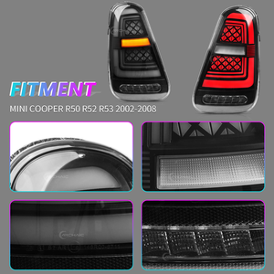 Auto Retrofit New Clear Red LED Rear Taillight System for MINI Cooper R50/R51/R52/R53 2001-2007 <b>Plug</b> & Play <b>12V</b> 6000K - Product Image 5