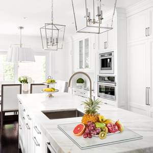 Tabla de cortar moderna acrílica ecológica con labio de mostrador Diseño transparente más grueso mejorado para protección de encimera - Product Image 3