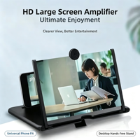 Loupe d'écran de téléphone extensible Ultra-HD avec stabilisation d'image, étanche et flexible, 10 et 12 pouces, pour bureau (support mains libres)