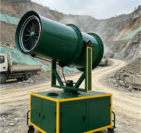Canon à brouillard industriel de 30 mètres, pulvérisateur à fine brume d'eau, machine de suppression de la poussière pour le traitement des poussières sur les chantiers de démolition de bâtiments